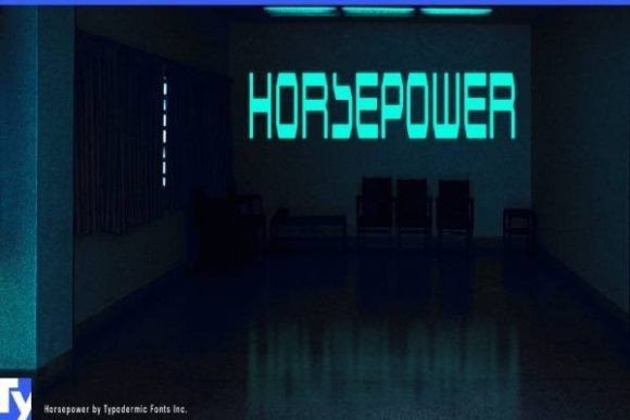 Horsepower: A Strained Digital Display Font for Bold Web Design