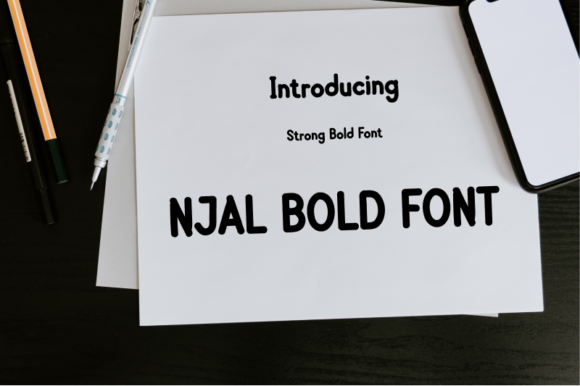 Njal Bold: A Casual Display Typeface for Playful Brand Identity