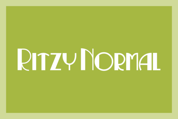 Ritzy Normal: A Playful Typeface for Editorial Layouts