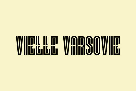 Vielle Varsovie: A Unique Display Typeface for Digital Brands